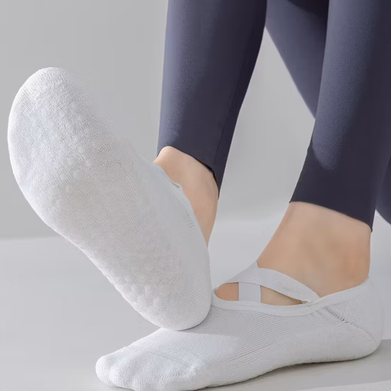 Pilates-Yoga-Socken für Damen, rutschfeste Griffe, niedriger Schnitt, Knöchelschutz